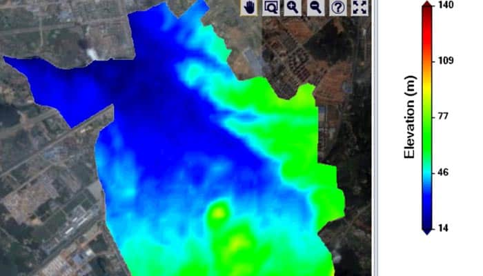 shanghai aerial heat map image