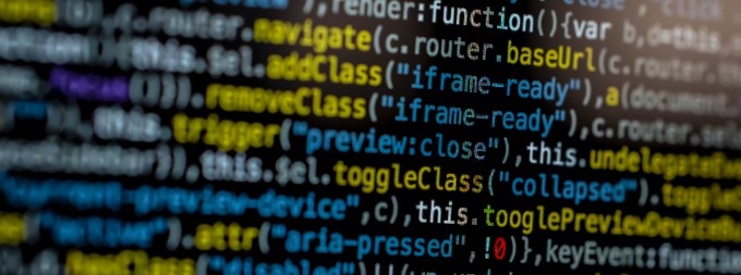 code on screen