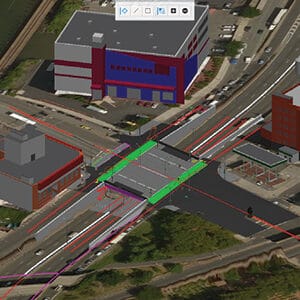 BIM drawing of intersection