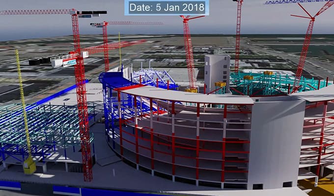 Software Digital Rendering of Building Construction