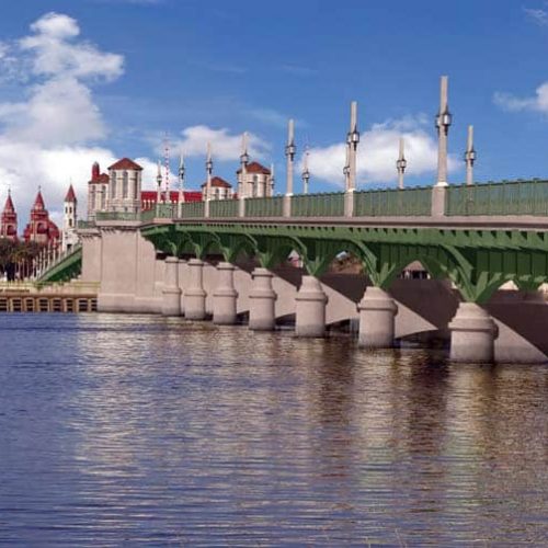 The proposed bridge, visualized using the Bentley suite.