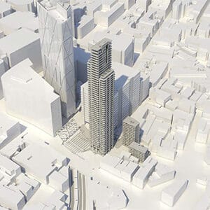 Model of skyscraper