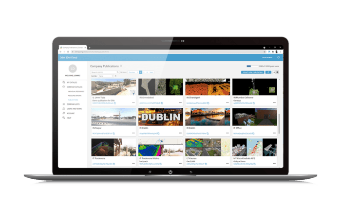 Orbit 3DM Cloud Software Screen Mockup