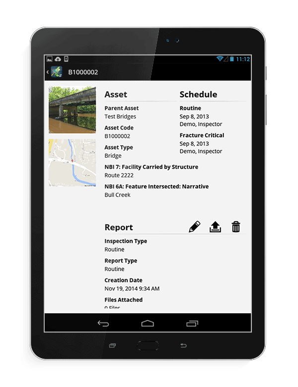 Application Tablet Software Mockup Screen Inspect Tech | Bentley Systems | Infrastructure Engineering Software Company Application Tablet Software Mockup Screen Inspect Tech