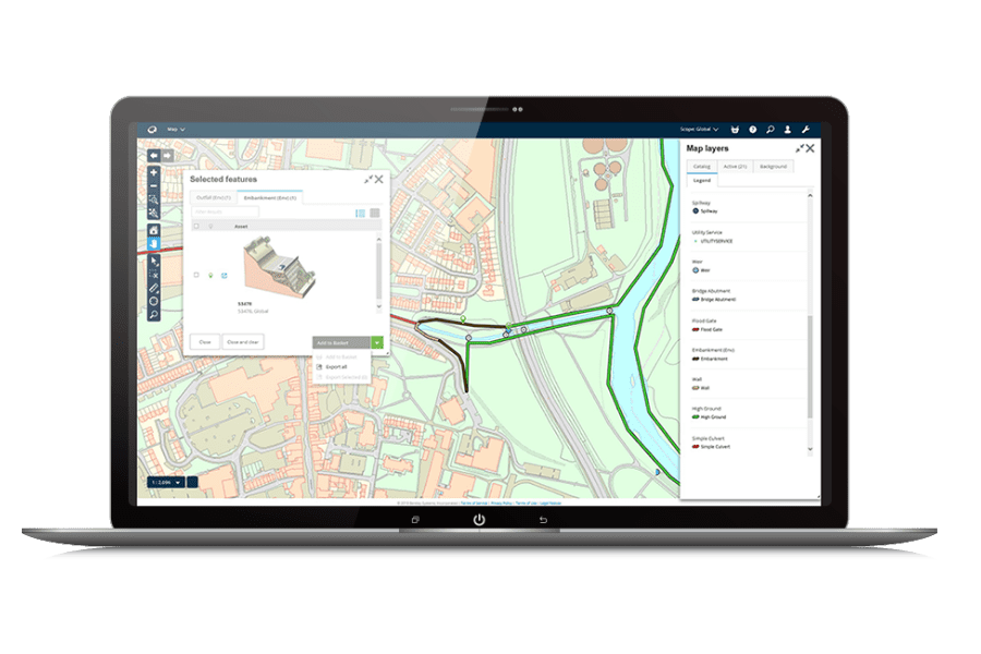 AssetWise linear network locate screen