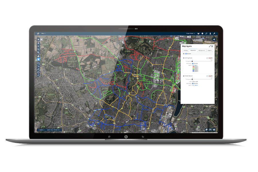 AssetWise linear network manage screen