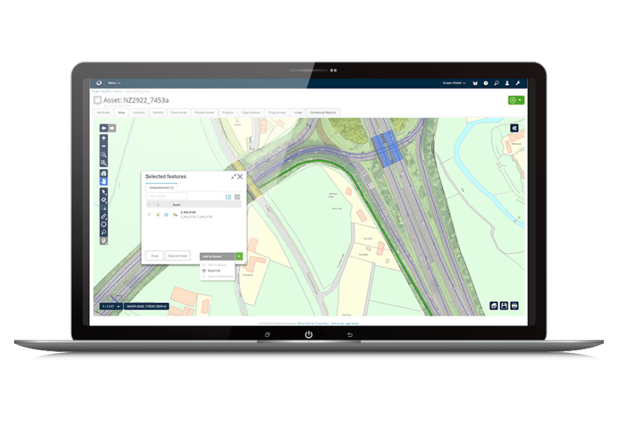 AssetWise linear network visualize screen