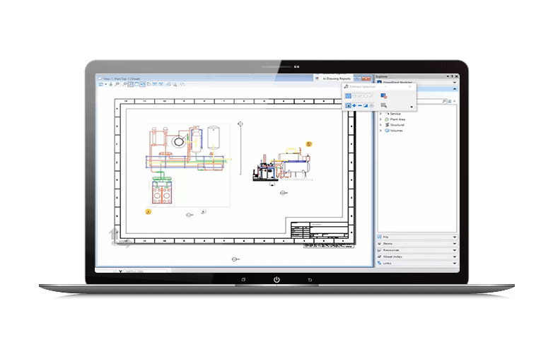 Computer screen of OpenPlant Isometrics Manager showing plant documentation