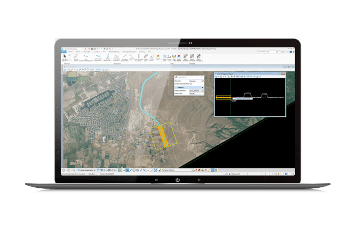 OpenRail Designer screen analyzing rail track regressions