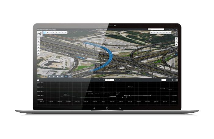 OpenRoads ConceptStation screen showing sketching
