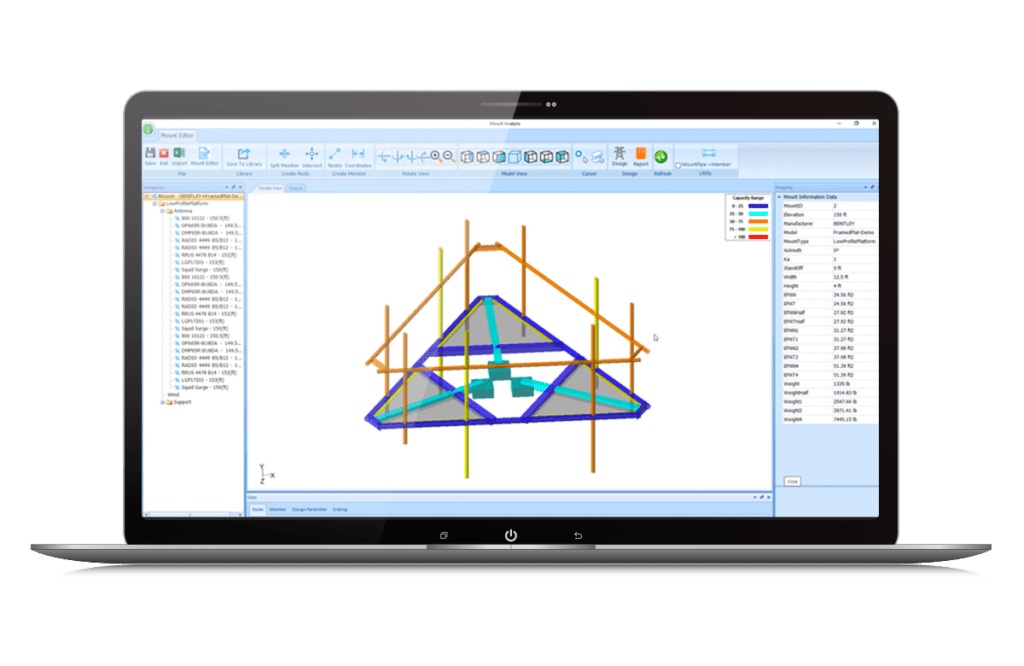 screenshot of openTower Mount Analysis