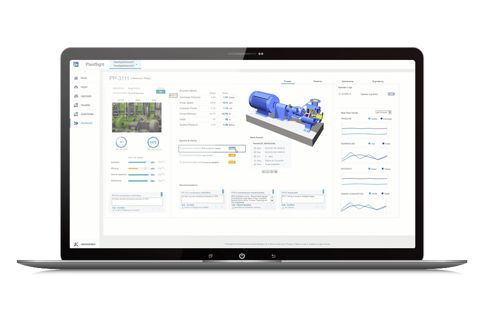 plantsight operational intelligence screen