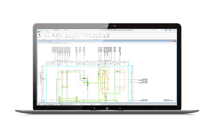 A laptop screen with data
