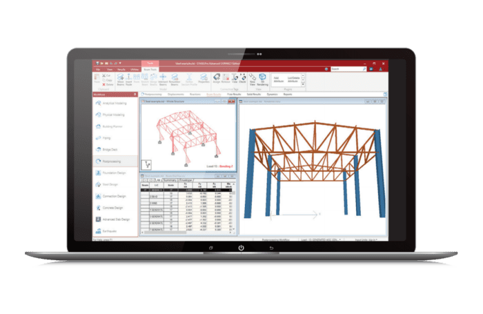 STAAD pro advanced screen
