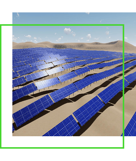 Solar panels in the desert. | Bentley Systems | Infrastructure Engineering Software Company Solar panels in the desert.