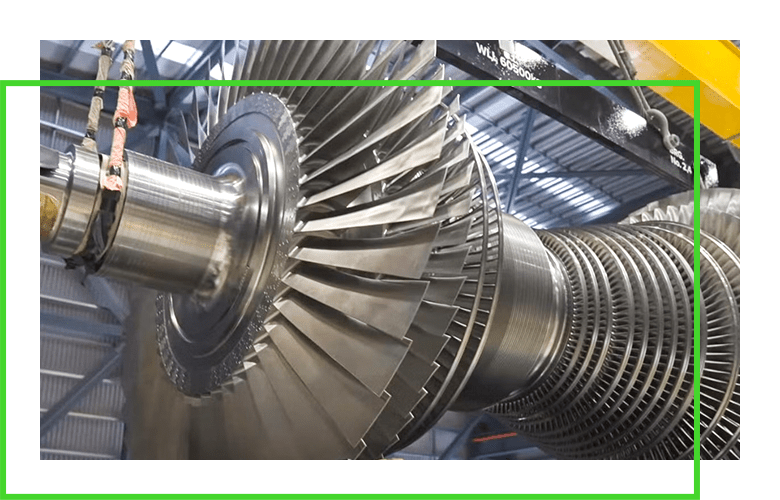 energy power shiny turbine for process and power generation